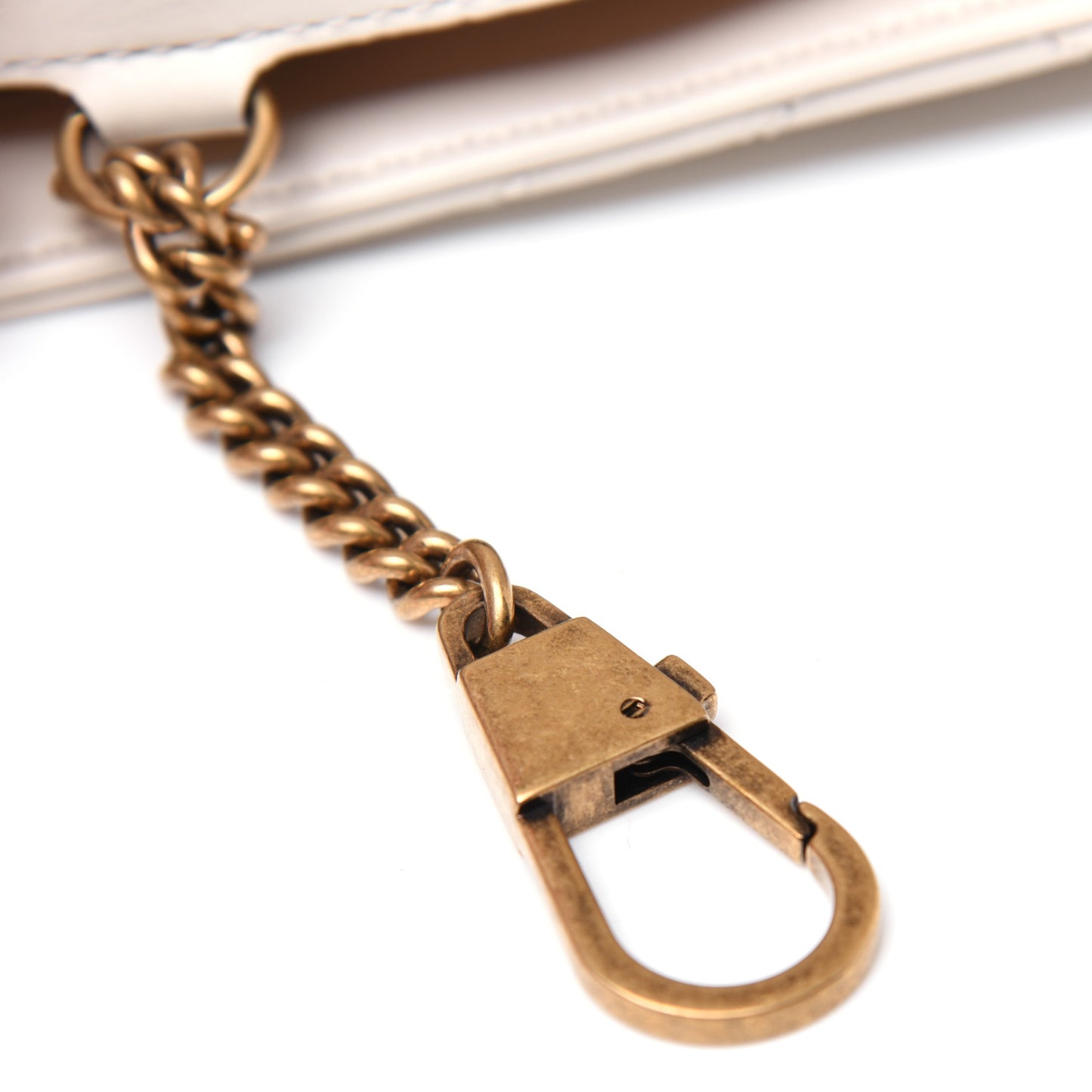 Calfskin Matelasse Super Mini GG Marmont Shoulder Bag White