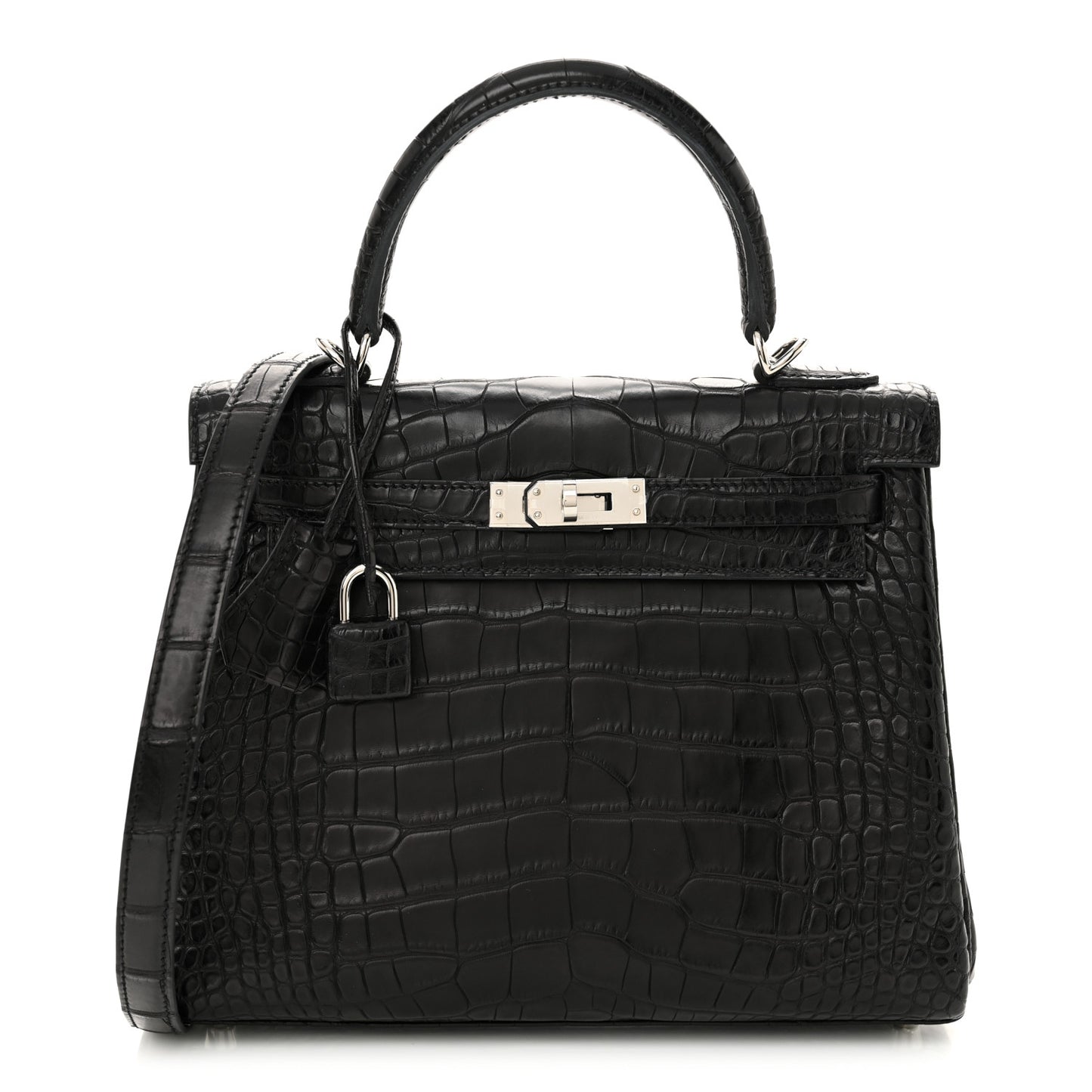 Matte Alligator Kelly Retourne 25 Black