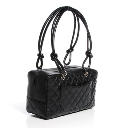 Chanel Calfskin Quilted Large Cambon Bowler Black 3 of 7
