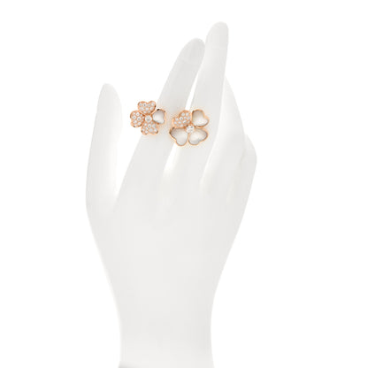 Van Cleef & Arpels 18K Rose Gold Diamond Mother of Pearl Cosmos Between The Finger Ring 52 6 2 of 6