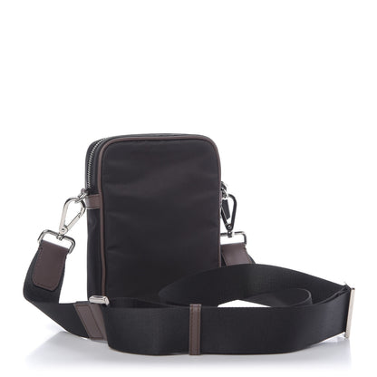 Fendi Nylon Fabric Jacquard Chamois FF 1974 Medium Crossbody Messenger Black Nuvola 3 of 9