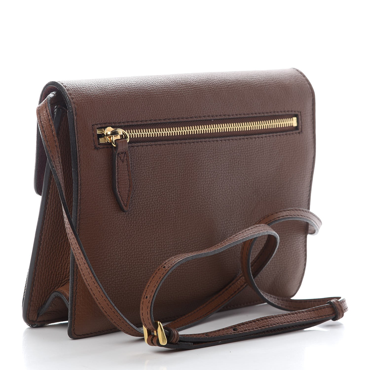 Burberry Derby Calfskin House Check Small Macken Crossbody Bag Tan 3 of 11