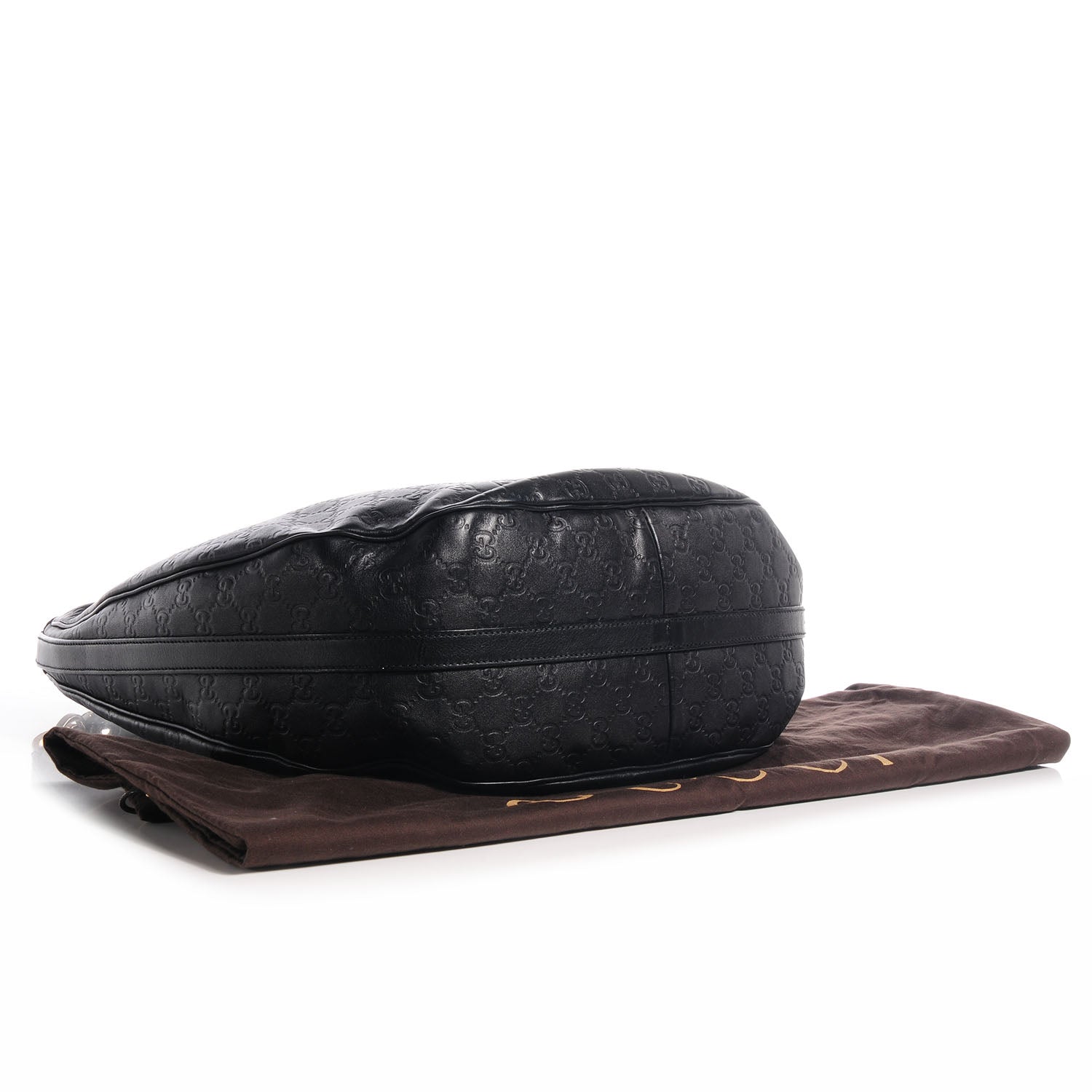 Gucci Guccissima GG Twins Large Hobo Black 4 of 7