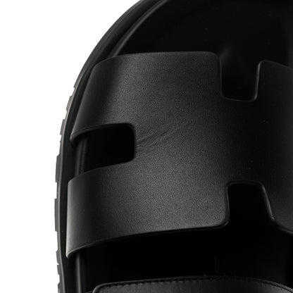 Hermes Calfskin Mens Chypre Sandals 42 Black 9 of 10