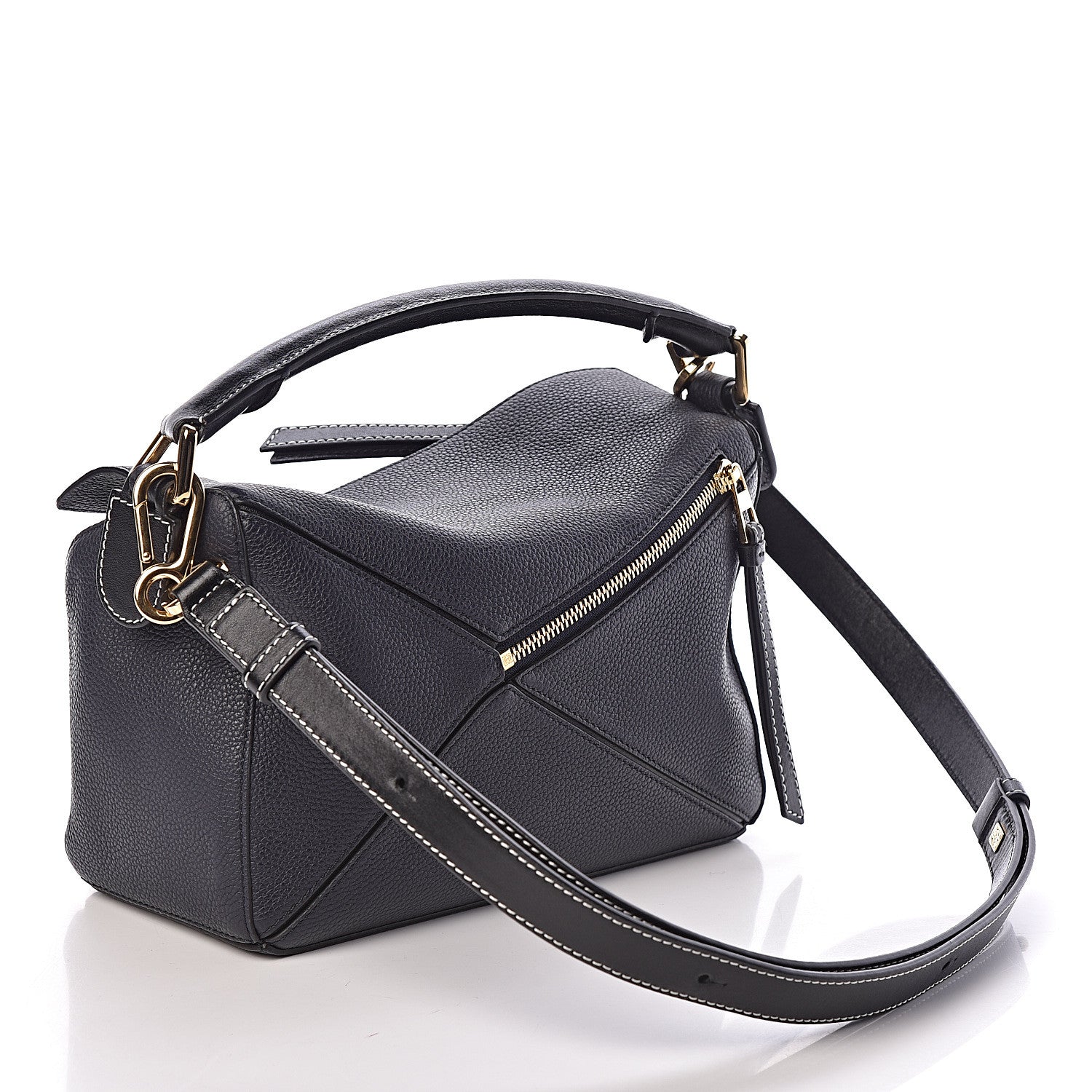 Loewe Calfskin Small Puzzle Bag Midnight Blue Black 3 of 9
