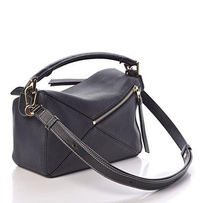 Loewe Calfskin Small Puzzle Bag Midnight Blue Black 3 of 9