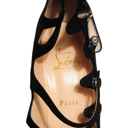 Christian Louboutin Suede Viennana 120 Strappy Booties 40 Black 7 of 7