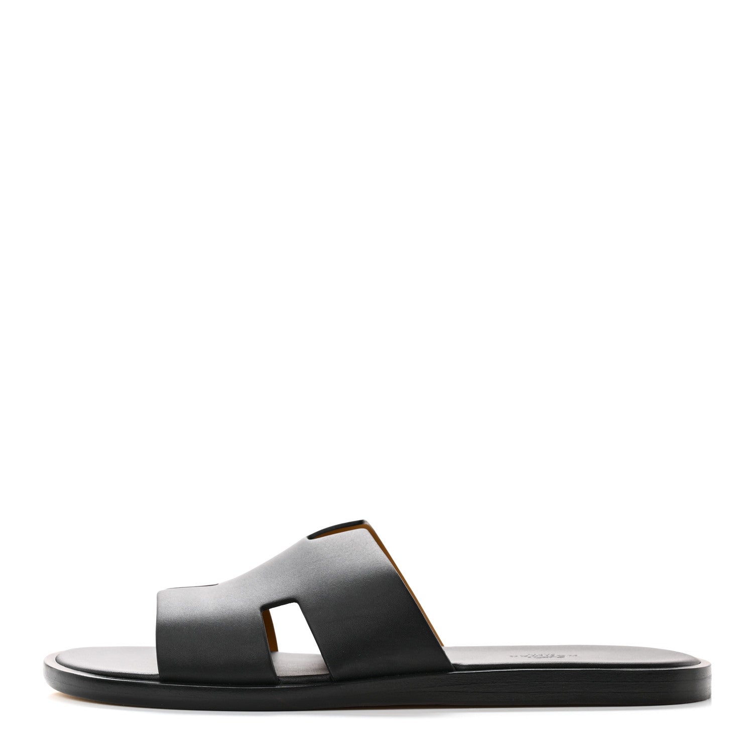 Hermes Calfskin Mens Izmir Sandals 42.5 Black 1 of 10