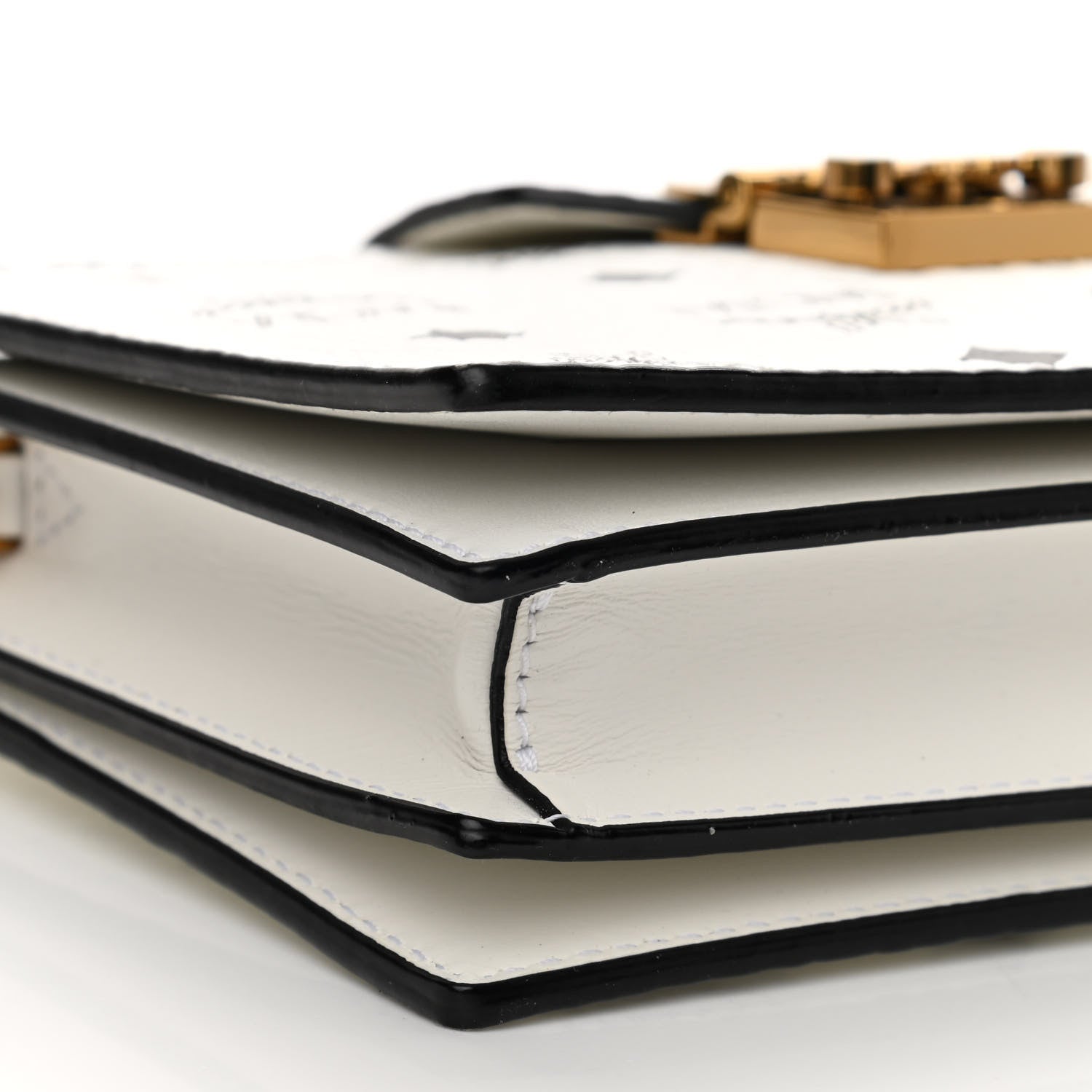 MCM Visetos Small Patricia Chain Wallet White 8 of 9