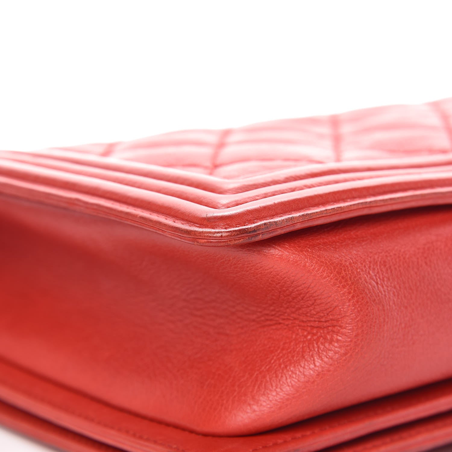 Chanel Calfskin Double Stitch New Medium Boy Flap Red 20 of 24
