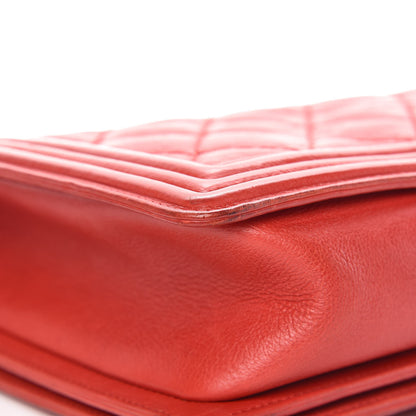 Chanel Calfskin Double Stitch New Medium Boy Flap Red 20 of 24