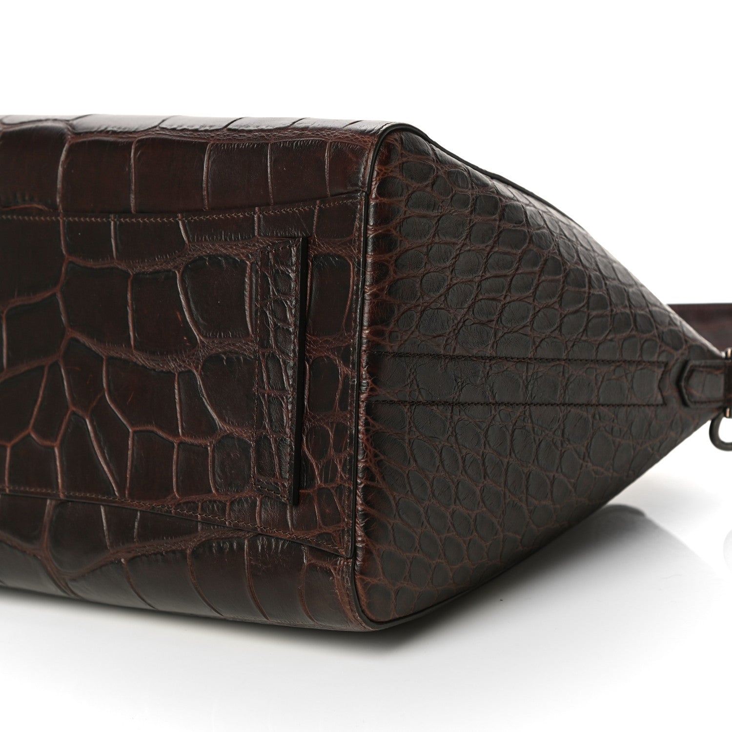Givenchy Calfskin Crocodile Embossed 3D Stud Medium Antigona Brown 9 of 16