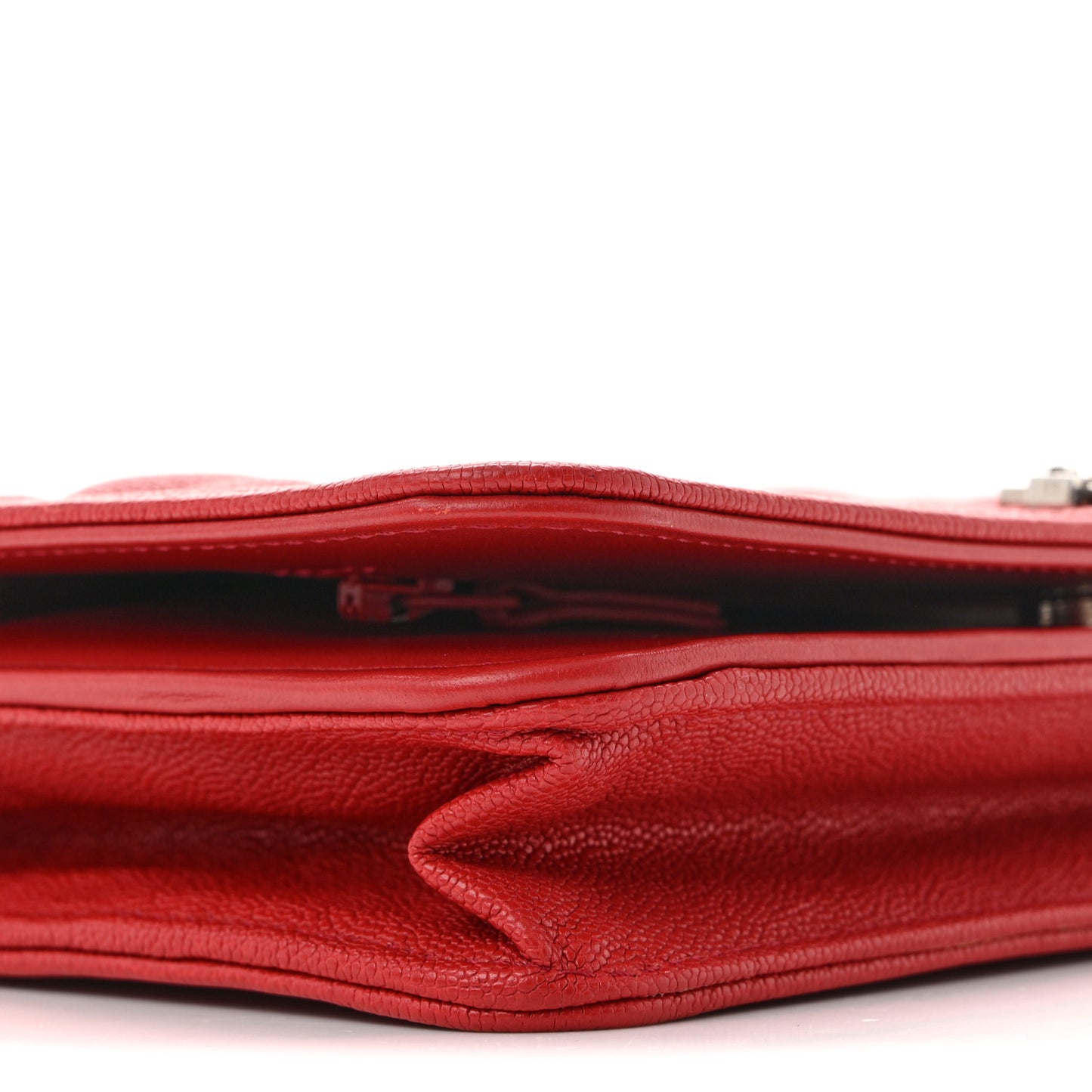 Caviar Quilted Boy Wallet On Chain WOC Red