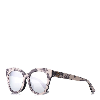 Gucci Acetate Herbarium Print Square Frame Sunglasses GG0029SA White 1 of 10