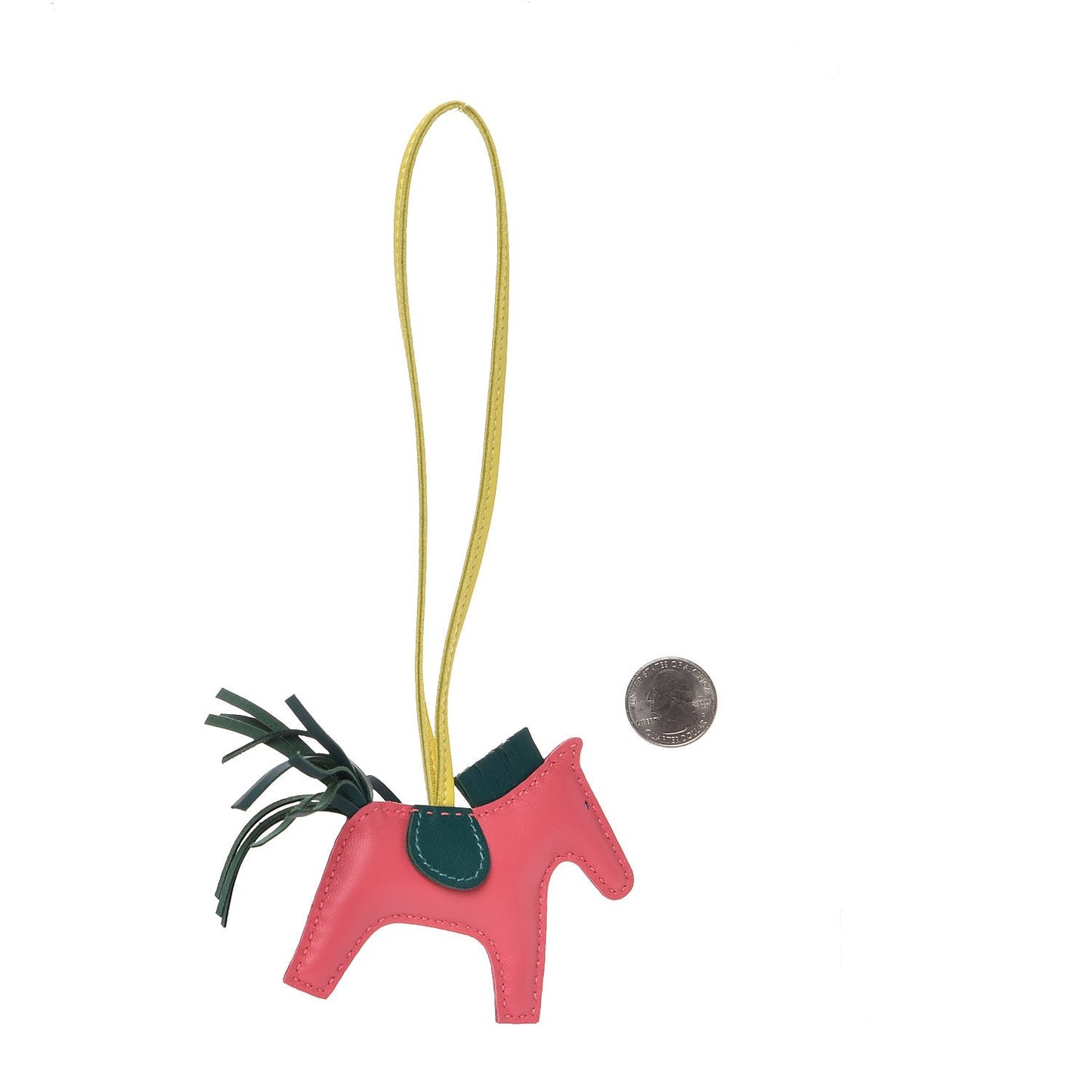 Milo Lambskin Grigri Rodeo Horse Bag Charm PM Rose Azalee Malachite Lime
