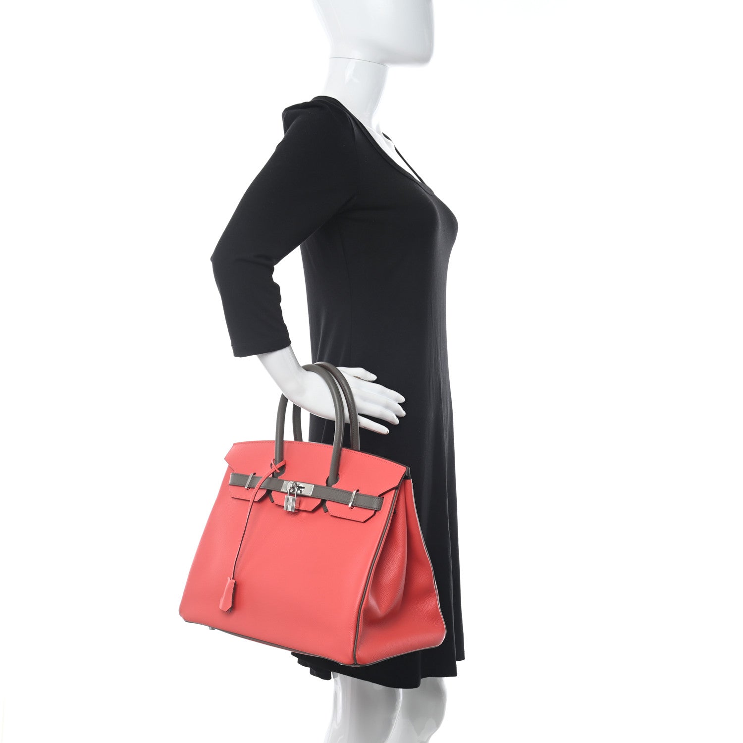 Hermes Epsom Horseshoe Birkin 35 Rose Jaipur Etain 2 of 10