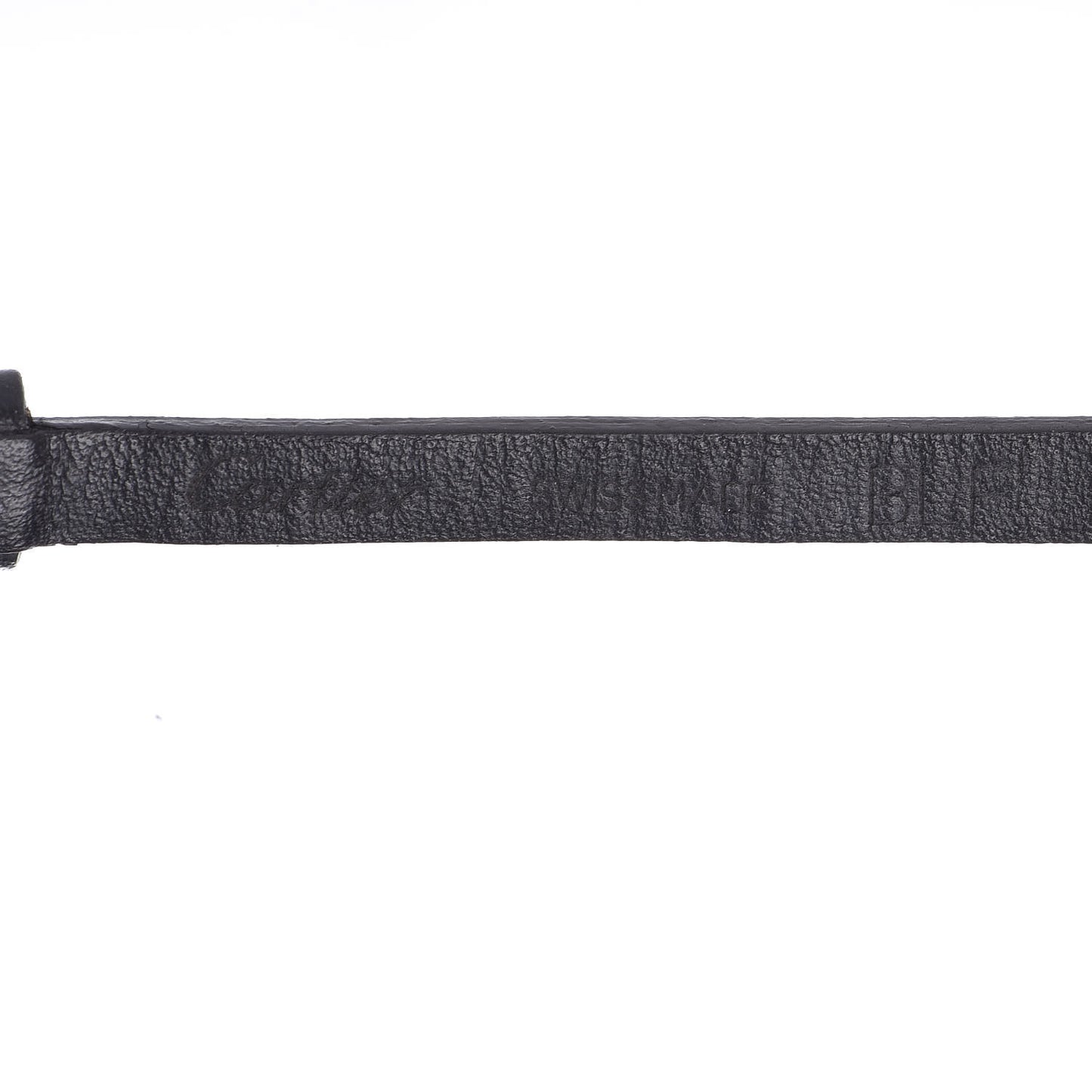 18K White Gold Calfskin 3 Motif LOVE Bracelet Black
