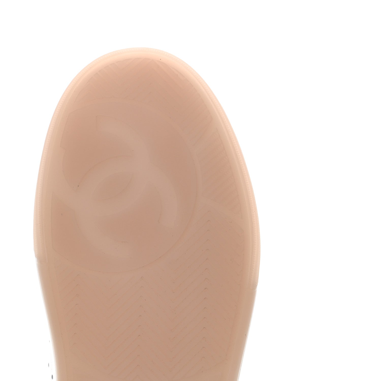 Chanel Grained Calfskin Fabric Womens Logo Sneakers 40 White Light Pink 9 of 10