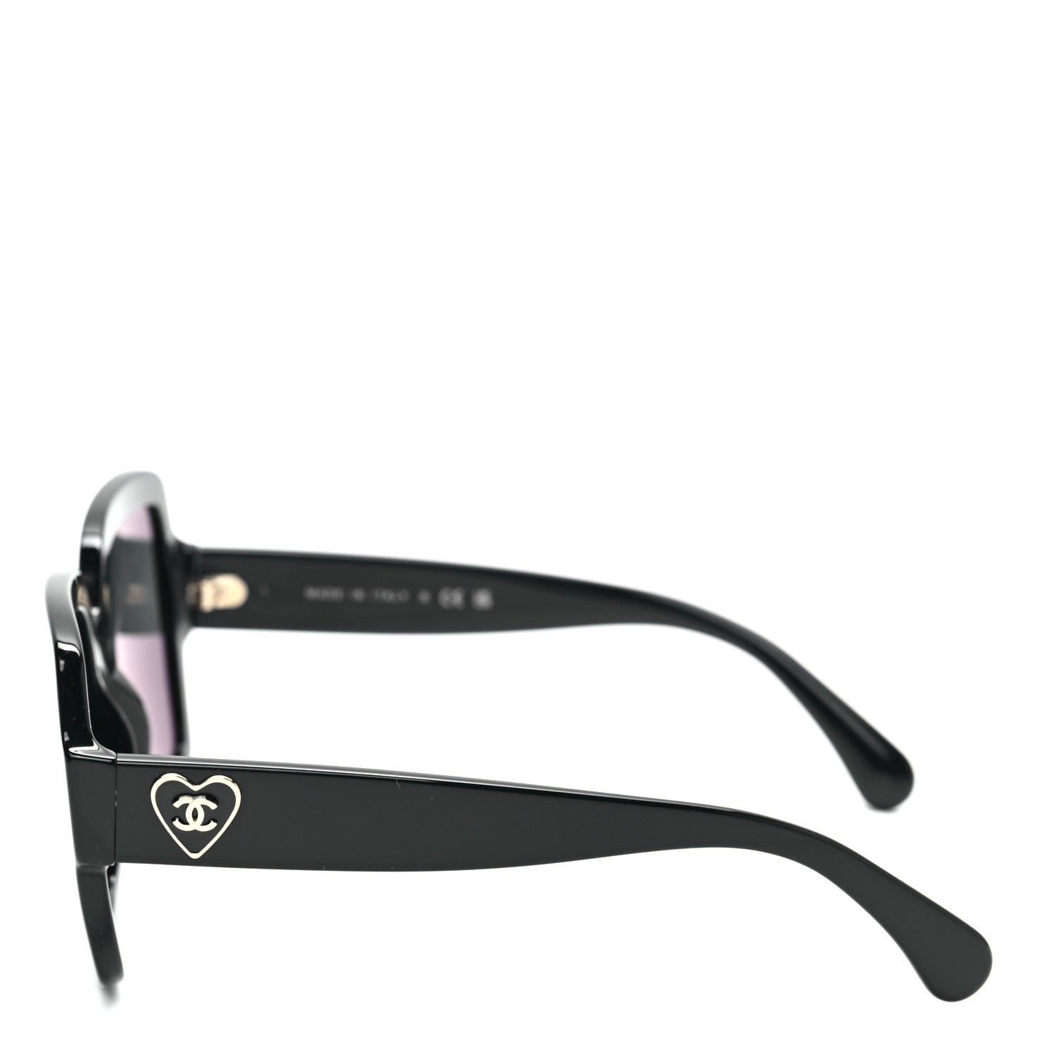 Chanel Acetate Square Heart Sunglasses 5479-A Black 3 of 7