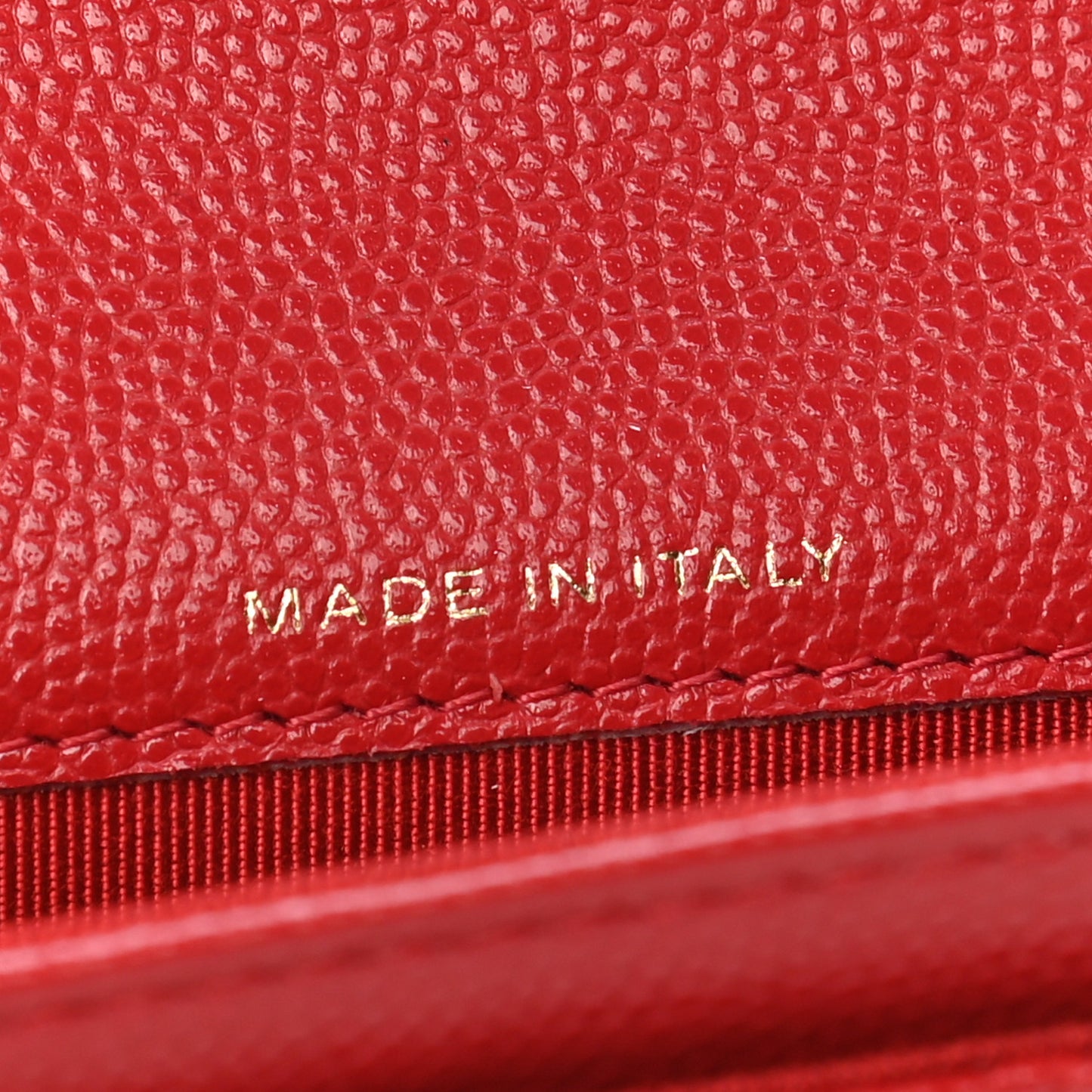 Caviar Quilted Flap Card Holder Wallet Red