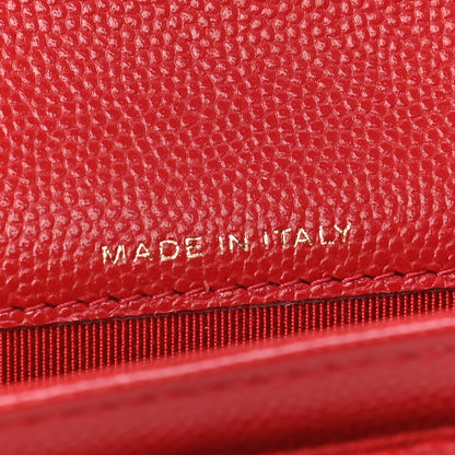 Chanel Caviar Quilted Flap Card Holder Wallet Red 7 of 9