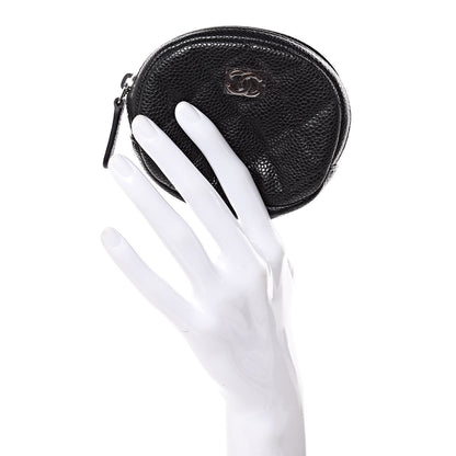 Chanel Caviar Quilted Zip Around Classic Coin Purse Black 2 of 8