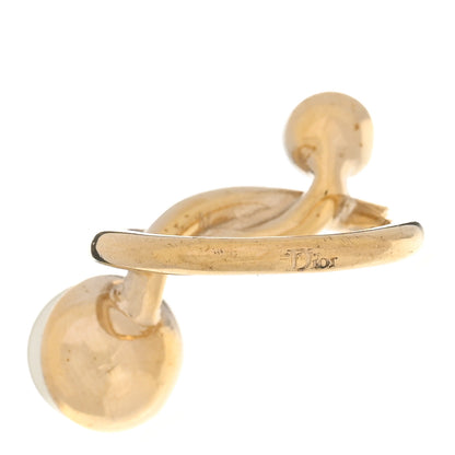 Christian Dior Pearl Twist Ring M 49 5 Gold 3 of 5