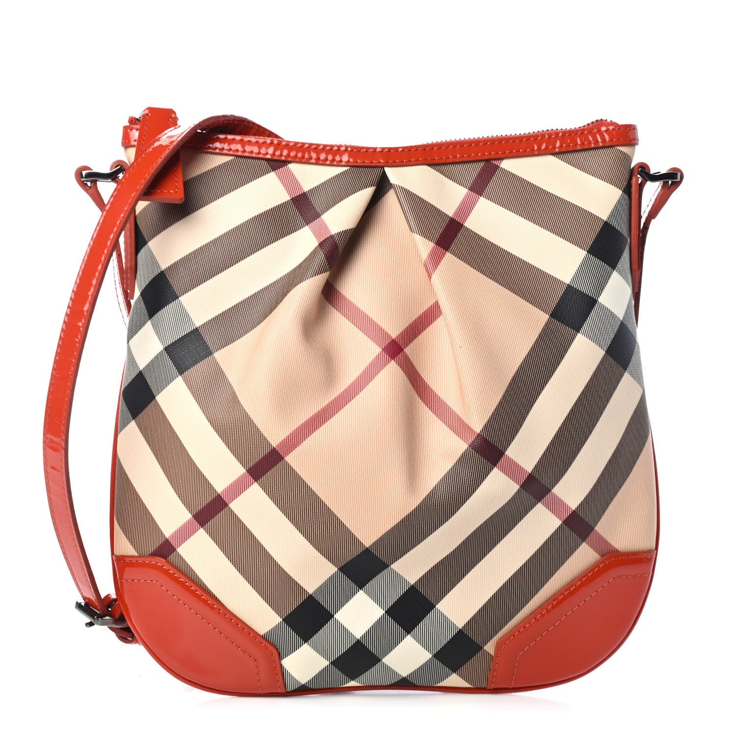 Supernova Check Small Julia Crossbody Bag Orange
