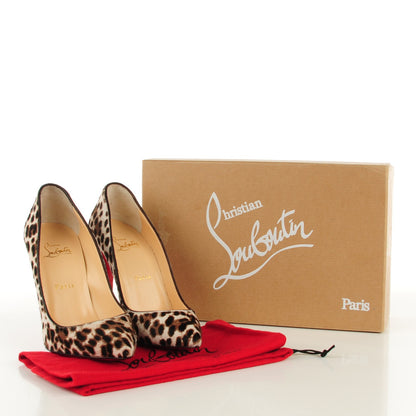 Christian Louboutin Calf Hair Leopard Print Pigalle Follies 100 Pumps 39 Brown White 13 of 13
