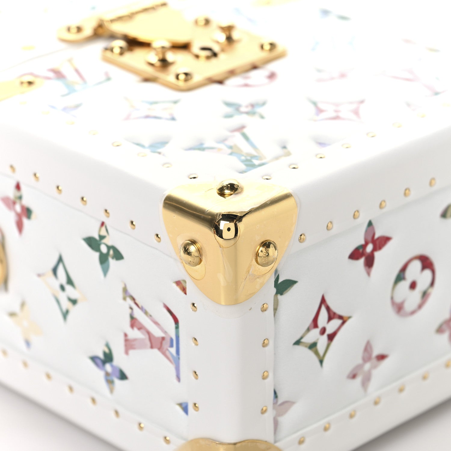 Louis Vuitton Lambskin Embossed Monogram LV Garden Camera Box White Multicolor 8 of 11