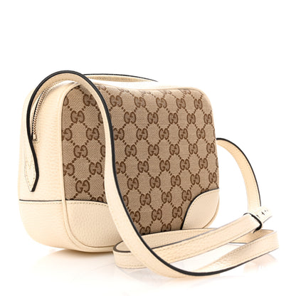 Gucci Monogram Dollar Calfskin Mini Bree Messenger Bag Beige Ebony Avoire 3 of 12