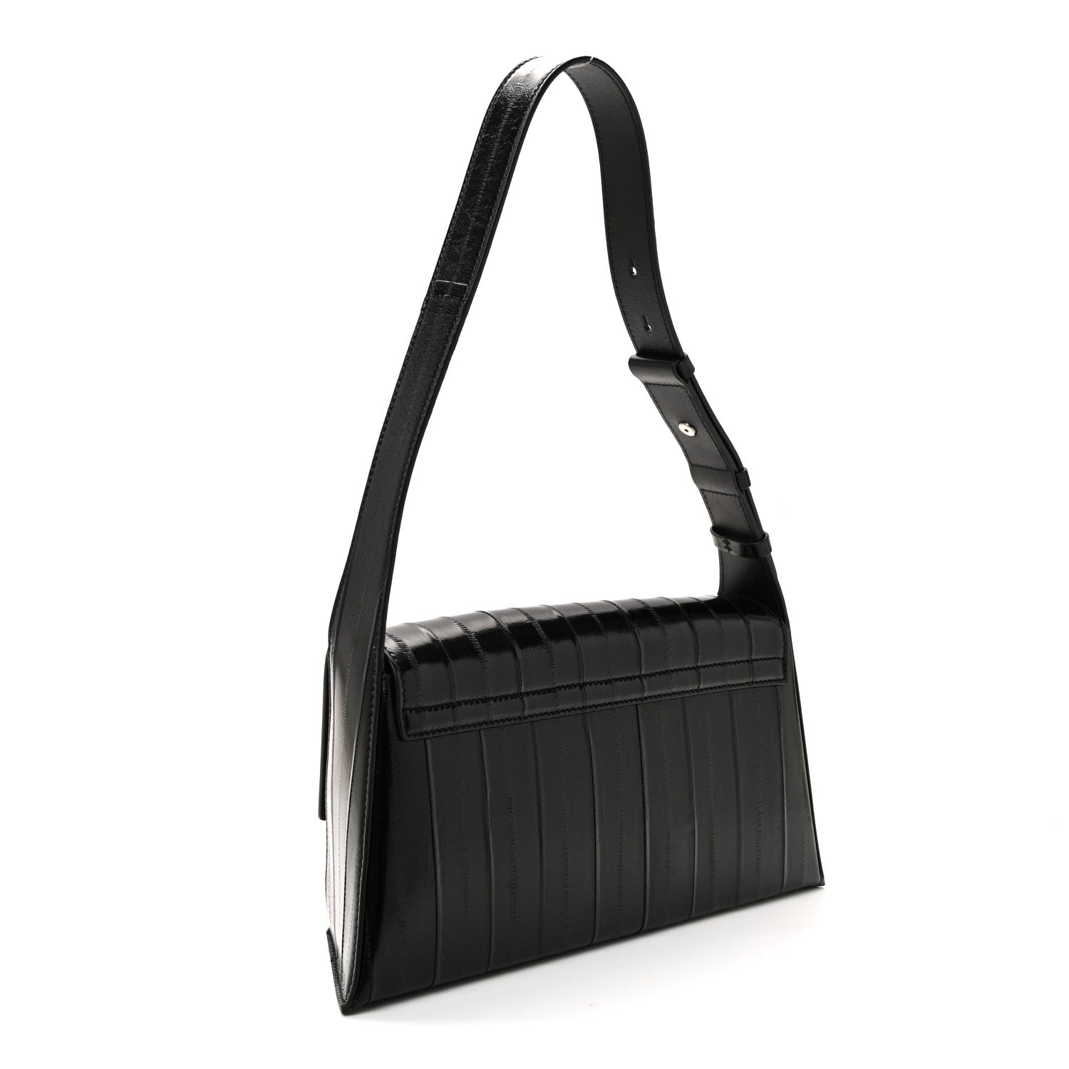 Salvatore Ferragamo Eel Medium Geometric Prisma Shoulder Bag Black 4 of 17
