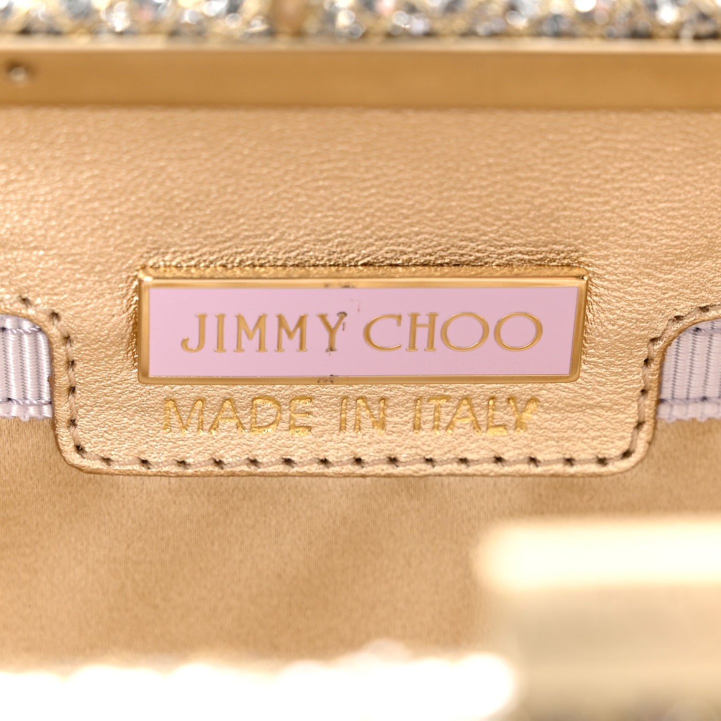 Glitter Fabric Clutch Champagne