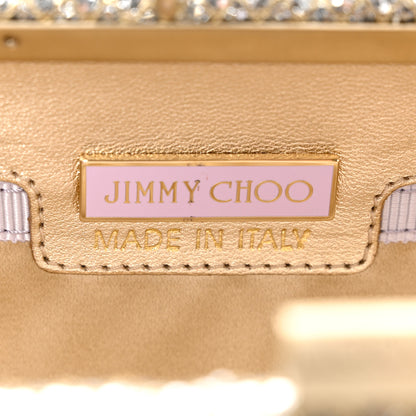 Jimmy Choo Glitter Fabric Clutch Champagne 5 of 5