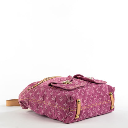 Louis Vuitton Denim Monogram Baggy GM Fuchsia 4 of 8