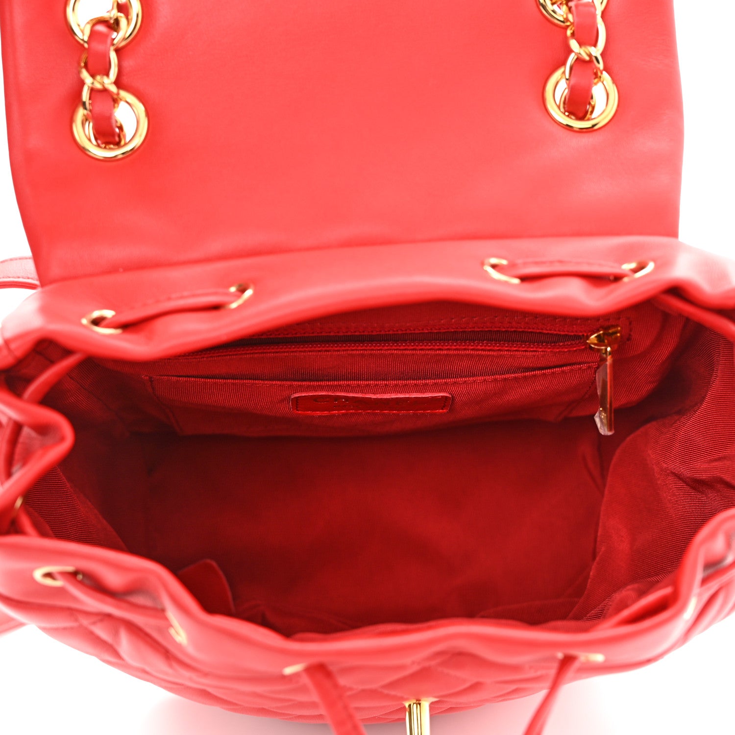 Chanel Lambskin Quilted Small Urban Spirit Backpack Red 5 of 10