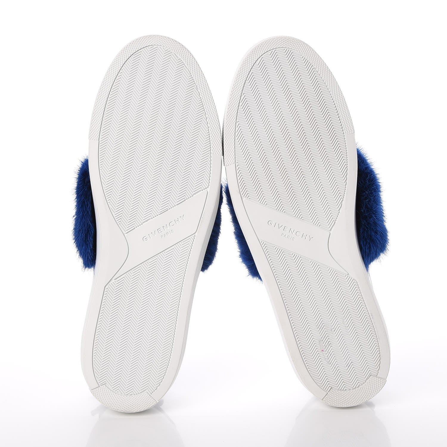 Givenchy Calfskin Mink Fur Womens Urban Street Sneakers 41 White Electric Blue 7 of 12