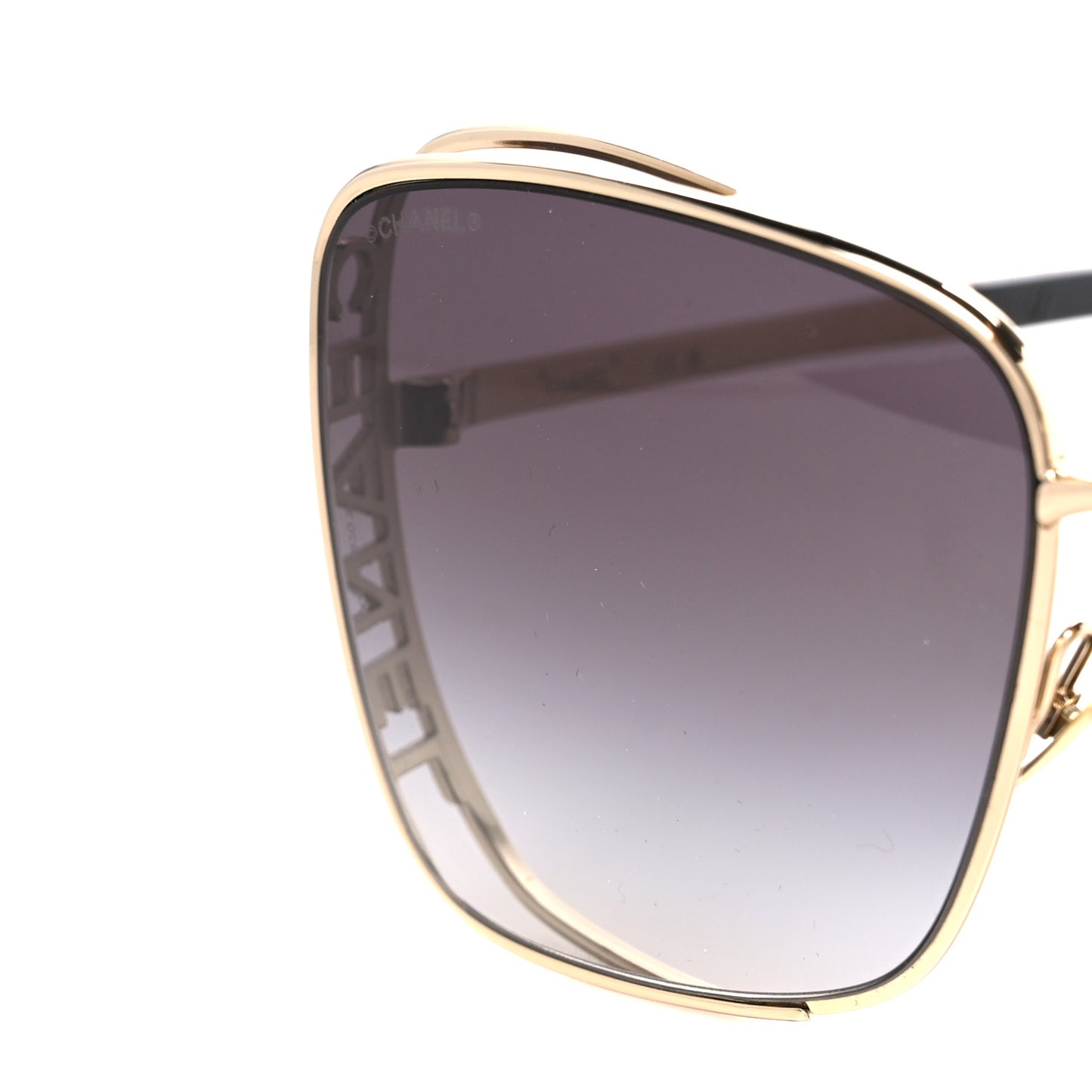 Metal Logo Square Sunglasses 71541 Gold