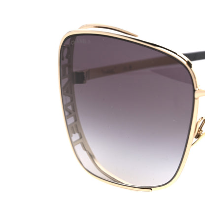 Chanel Metal Logo Square Sunglasses 71541 Gold 7 of 8