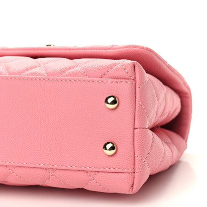 Chanel Caviar Quilted Mini Coco Handle Flap Pink 9 of 9
