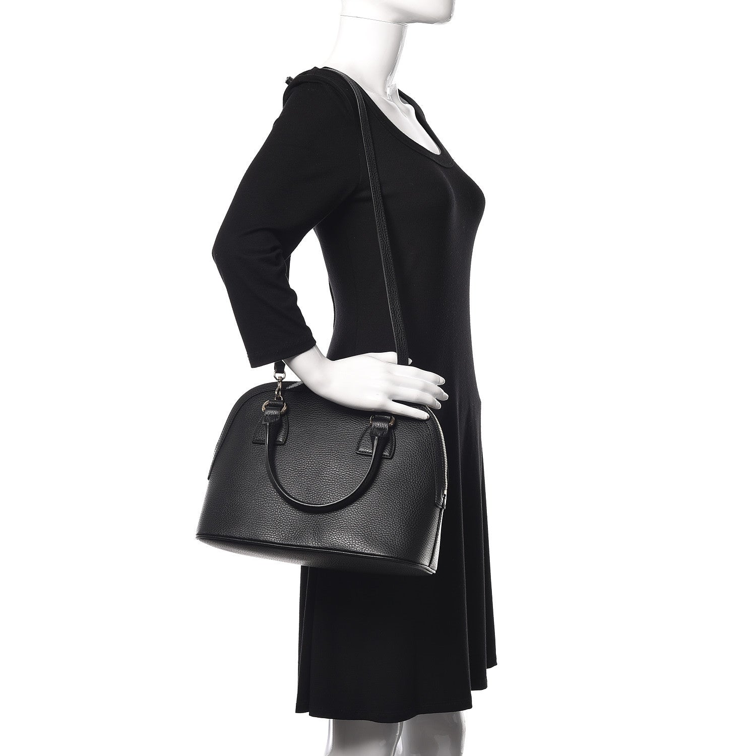 Gucci Dollar Calfskin Medium Dome Bag Black 2 of 14