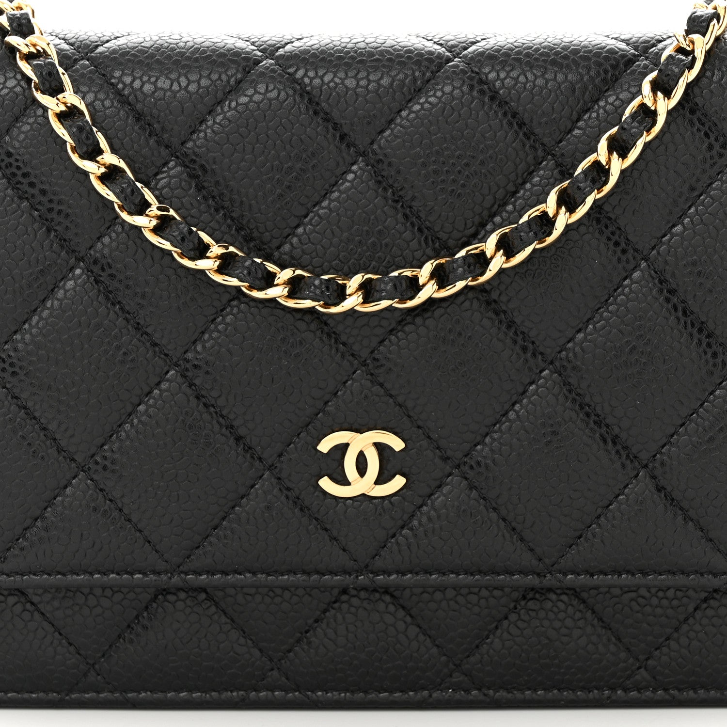 Chanel Caviar Quilted Wallet on Chain WOC Black 9 of 12