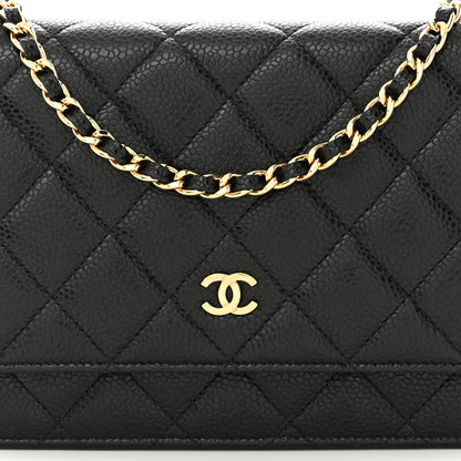 Chanel Caviar Quilted Wallet on Chain WOC Black 9 of 12