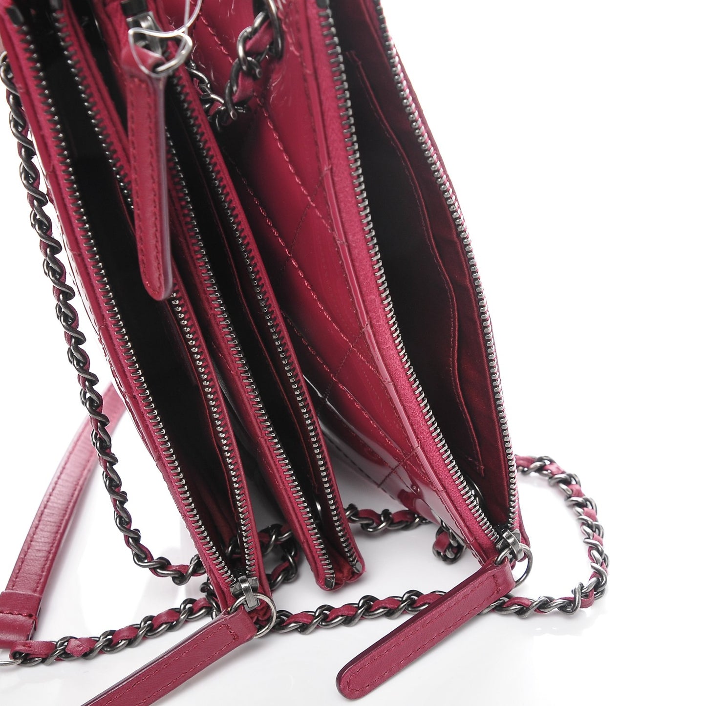 Patent Quilted Crossbody Pink