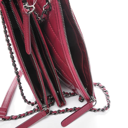 Chanel Patent Quilted Crossbody Pink 5 of 10