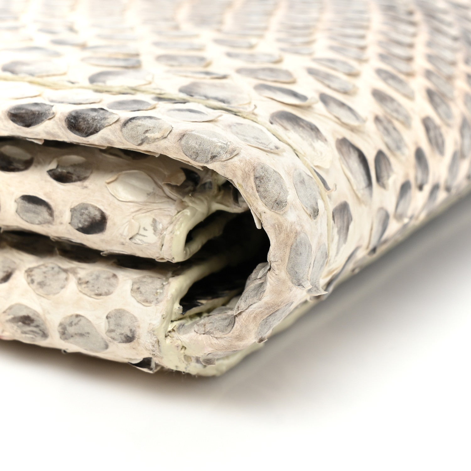 Nancy Gonzalez Snakeskin Flap Clutch White Grey 14 of 14