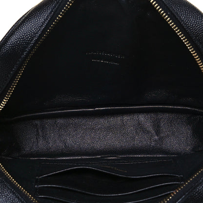 Saint Laurent Grain De Poudre Matelasse Monogram Mini Lou Camera Bag Black 5 of 12