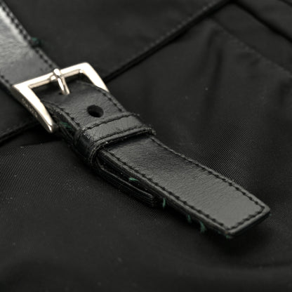 Prada Tessuto Nylon Saffiano Double Buckle Messenger Shoulder Bag Black 11 of 13