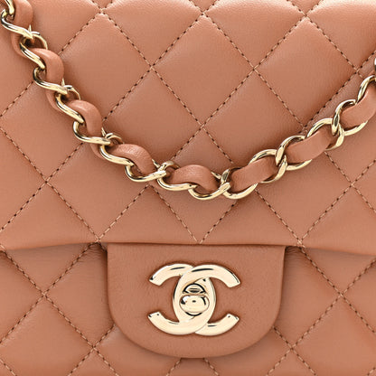 Chanel Lambskin Quilted Mini Square Flap Brown 8 of 11