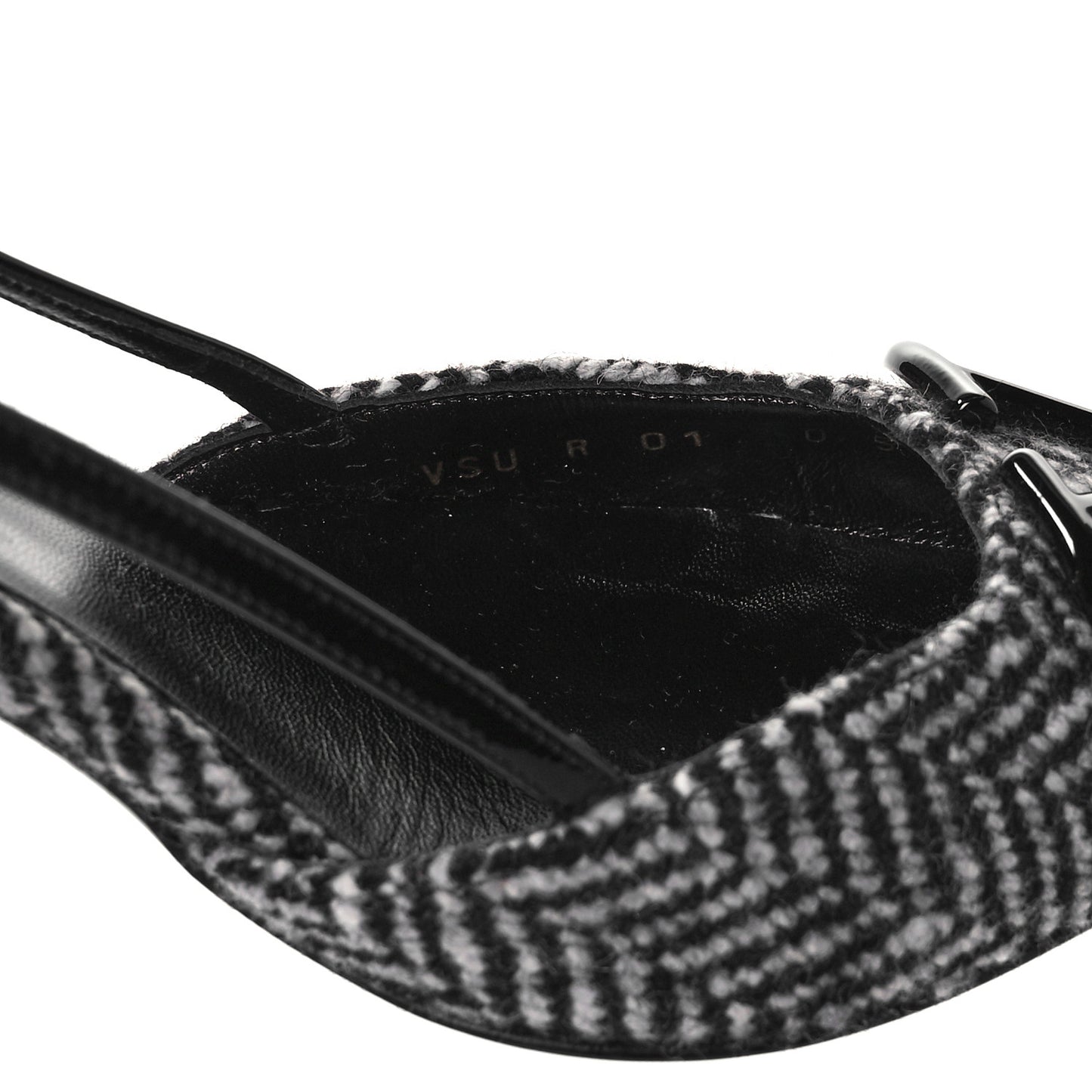 Tweed Signature Vlogo Slingback 80mm Pumps 38.5 Black